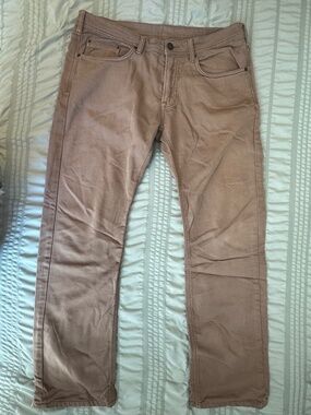 Men’s Tan Slim Fit Pants Casual Stretch Chino Style Great Condition
